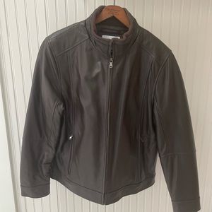 Peter Manning New York Lambskin Brown Leather Jacket